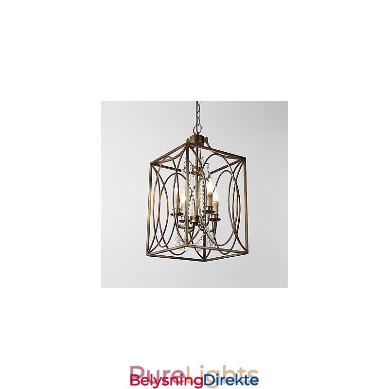 Fire Lys Vintage Metall Amerikansk Industriell Loft Maling Farge Europeisk Lysekrone Lampe Innendørs Dekor Pendellampe