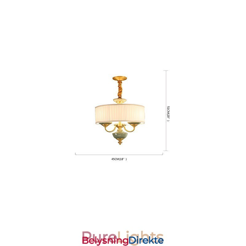 Dekorativ Lysekrone I Jade I Kobber