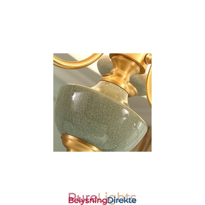Dekorativ Lysekrone I Jade I Kobber
