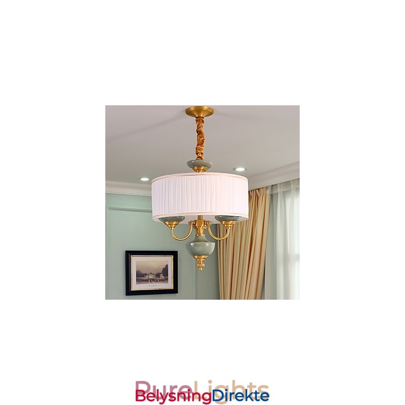 Dekorativ Lysekrone I Jade I Kobber