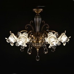 Rustikk Hyttemaling For Designere, Metall Innendørsbutikker, Lysekrone Med 2 Lyspærer