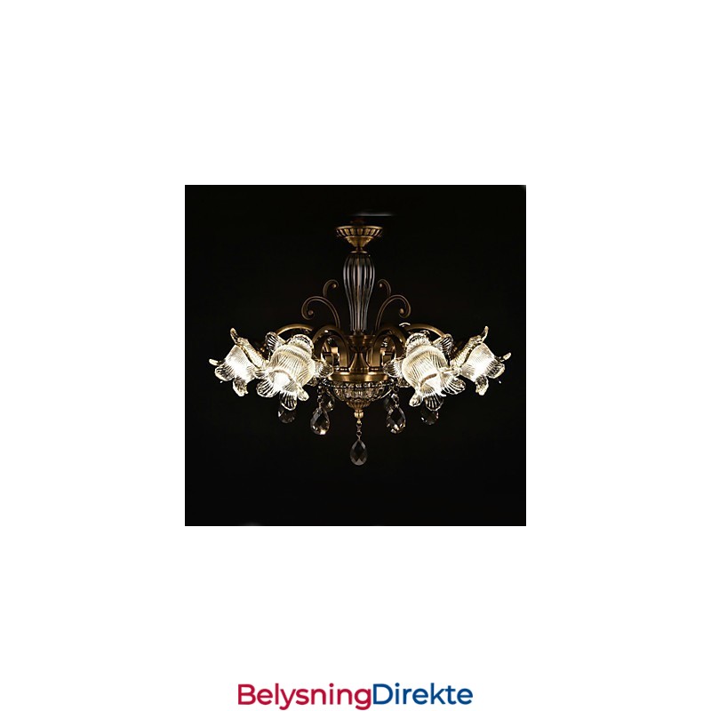 Rustikk Hyttemaling For Designere, Metall Innendørsbutikker, Lysekrone Med 2 Lyspærer