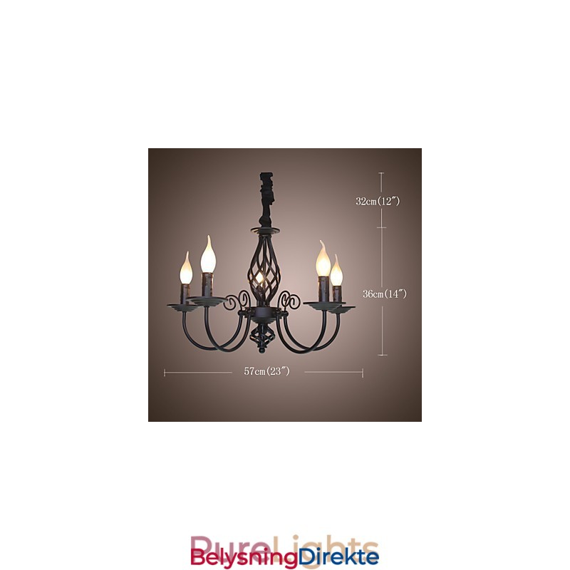 Moderne Samtids Tradisjonell Klassisk Vintage Retro Andre Funksjoner For Mini Stil Stearinlys Stil Metalllysekrone