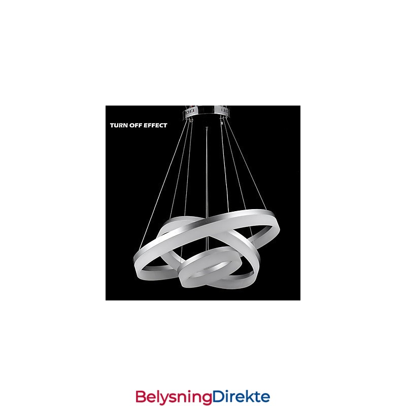 Runde Lysekronelys Belysning Moderne Akryllamper Luksuriøse Taklamper Med Tre Ringer