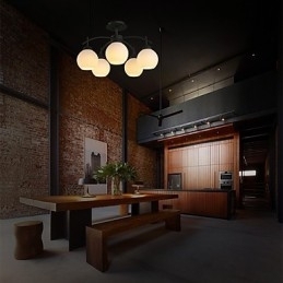 Moderne Samtidsstil Andre Funksjoner For Designere Metalllysekrone