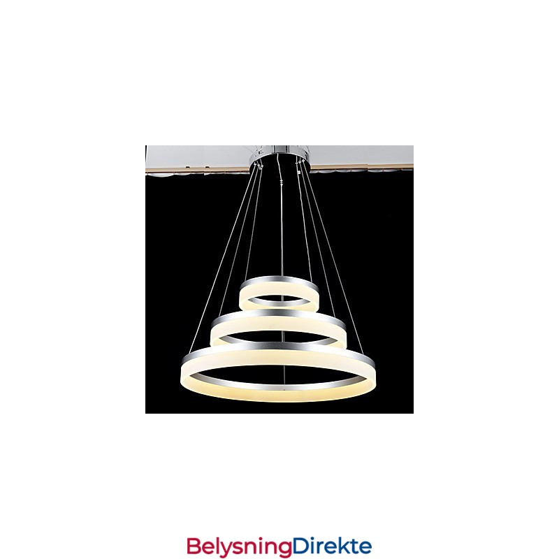 Runde Lysekronelys Belysning Moderne Akryllamper Luksuriøse Taklamper Med Tre Ringer