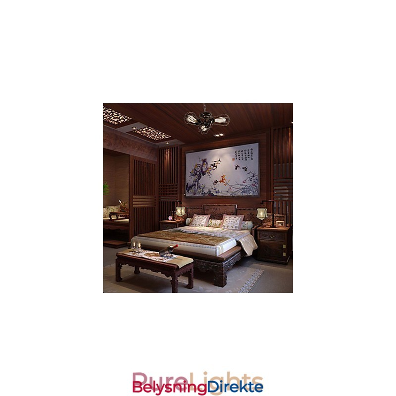 Retro-Malerifunksjon For Metalllysekrone I Ministil