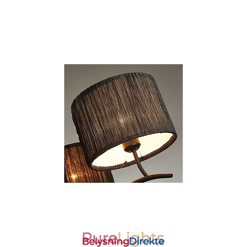 Tradisjonell Klassisk Lysekrone Med 3 Lys Og Enkel Stoffskjerm