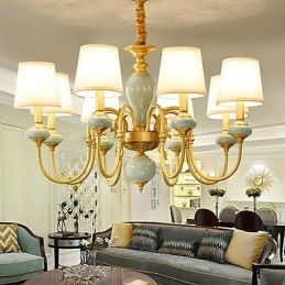 Lysekrone Tradisjonell Klassisk Landlig Messingfunksjon For Mini-Style Metall 8 Pærer