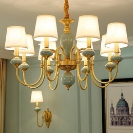 Lysekrone Tradisjonell Klassisk Landlig Messingfunksjon For Mini-Style Metall 8 Pærer