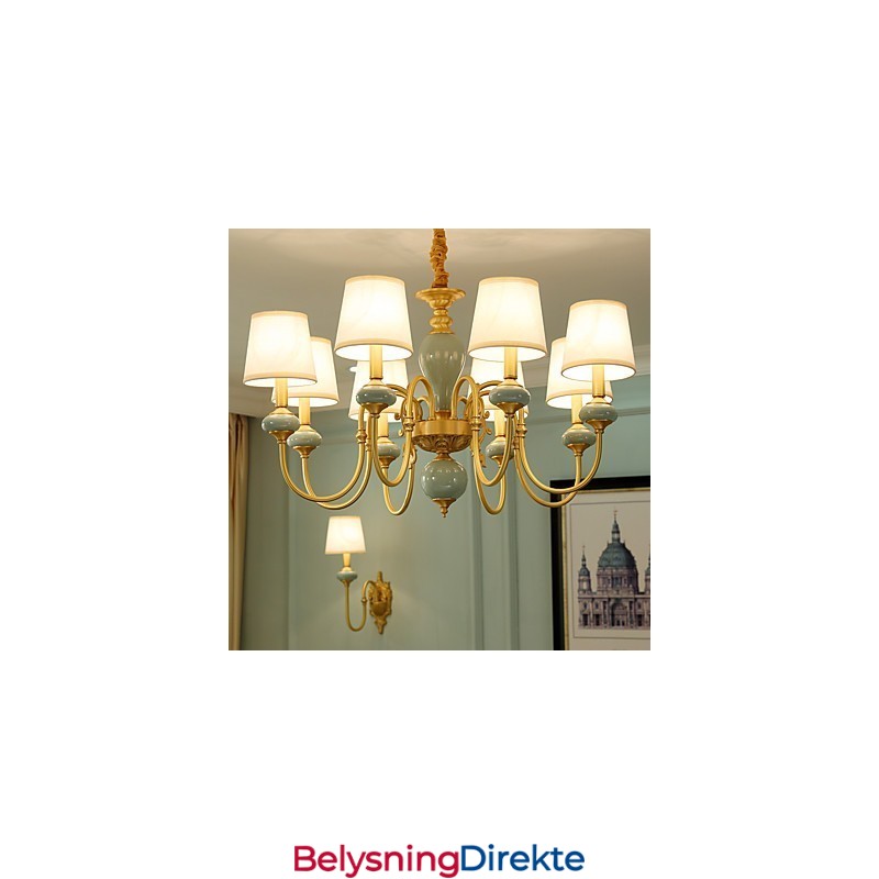 Lysekrone Tradisjonell Klassisk Landlig Messingfunksjon For Mini-Style Metall 8 Pærer
