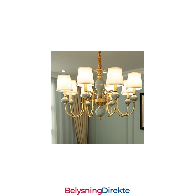 Lysekrone Tradisjonell Klassisk Landlig Messingfunksjon For Mini-Style Metall 8 Pærer