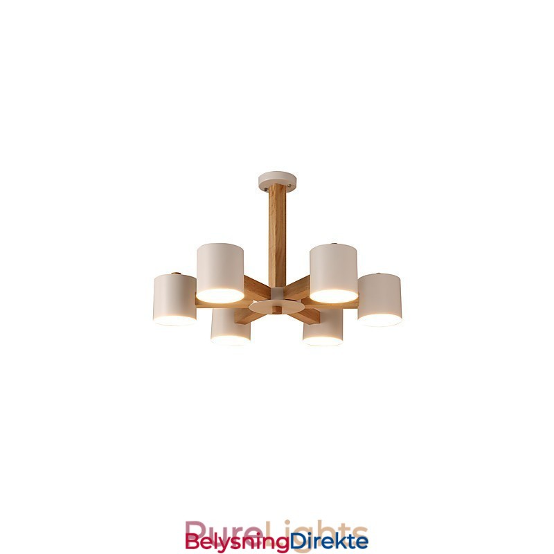 Lysekrone Med 6 Lys Moderne Samtidsstil Tradisjonell Klassisk Vintage Landlig Treelement For Tre