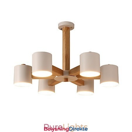 Lysekrone Med 6 Lys Moderne Samtidsstil Tradisjonell Klassisk Vintage Landlig Treelement For Tre