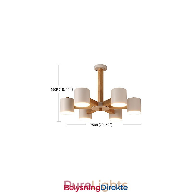 Lysekrone Med 6 Lys Moderne Samtidsstil Tradisjonell Klassisk Vintage Landlig Treelement For Tre