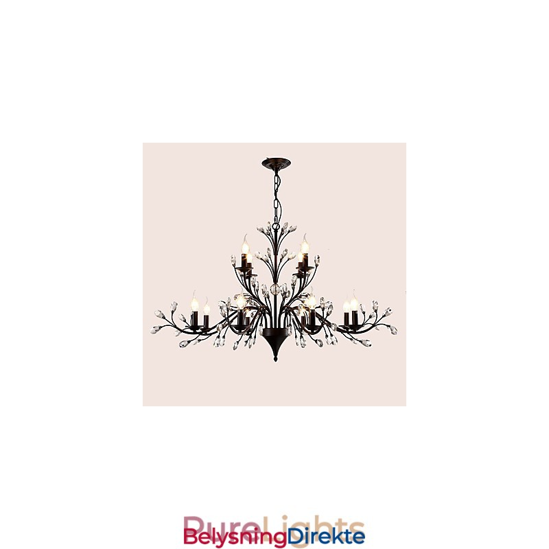Krystalllysekrone Med 12 Lys Moderne Samtidsstil Tradisjonell Klassisk Vintage Retro Landlig Maleri