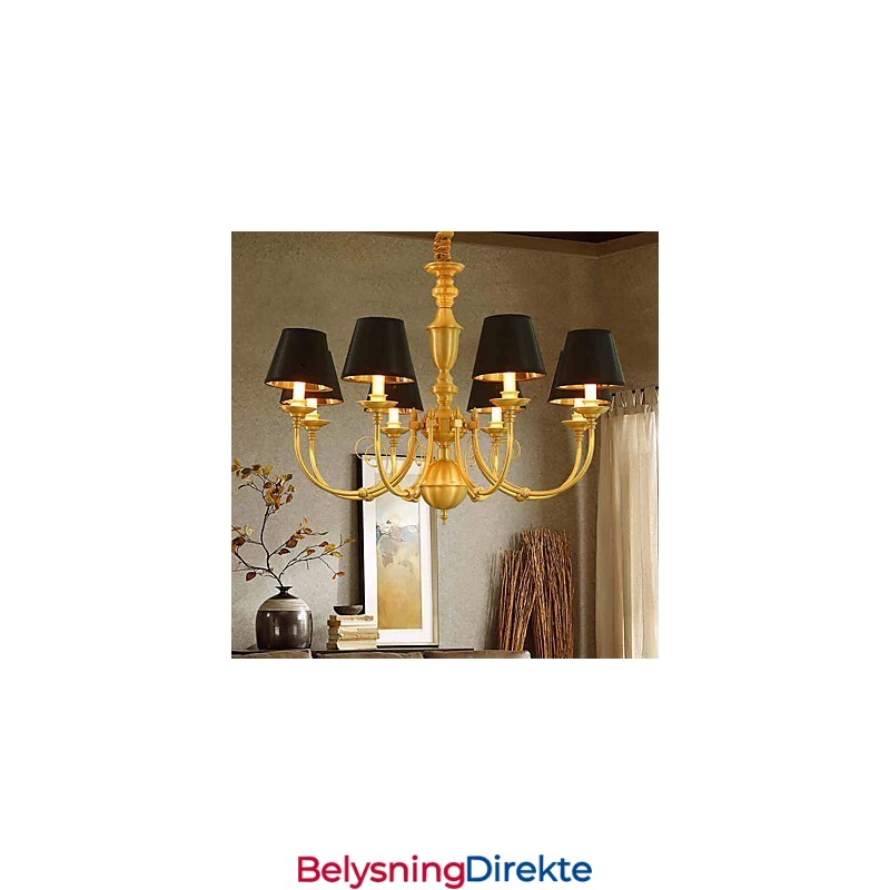 Lysekrone Tradisjonell Klassisk Landlig Messingfunksjon For Mini-Style Metall 8 Pærer