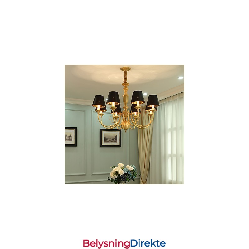 Lysekrone Tradisjonell Klassisk Landlig Messingfunksjon For Mini-Style Metall 8 Pærer