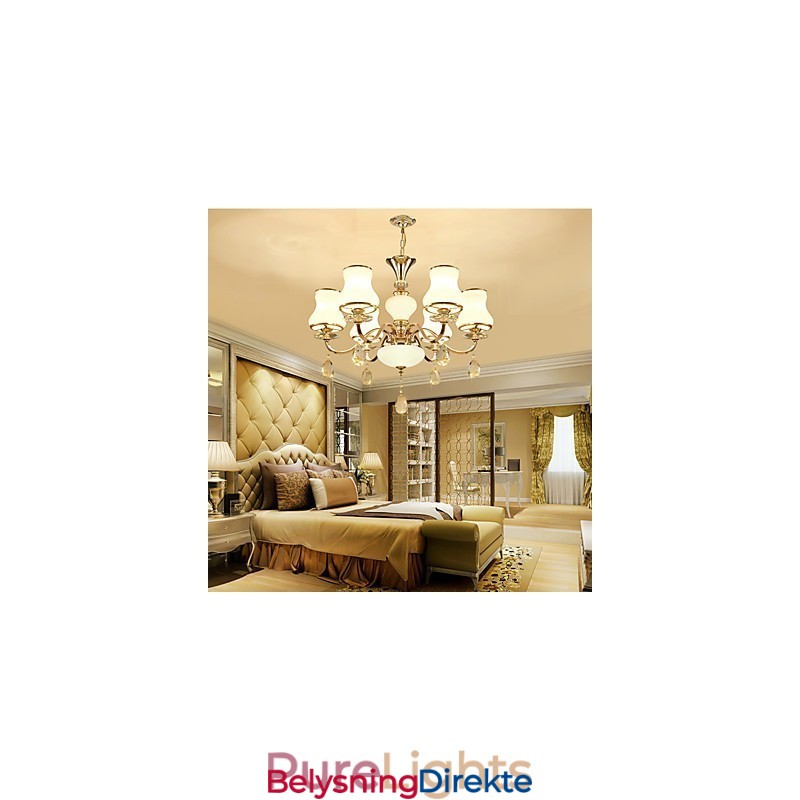 Lysekrone Moderne Samtidskunst Galvanisert Funksjon For Krystallmetall