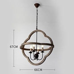 Vintage Metall Amerikansk Industriell Loftsfarget Lysekronelampe I Tre Til Innendørs Dekorasjon