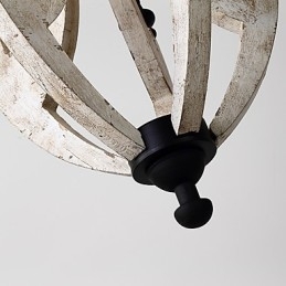 Vintage Maleri-Funksjon Mini-Stil Tre-Bambus Lysekronelampe Dekorer Pendellampe