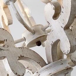 Vintage Maleri-Funksjon Mini-Stil Tre-Bambus Lysekronelampe Dekorer Pendellampe