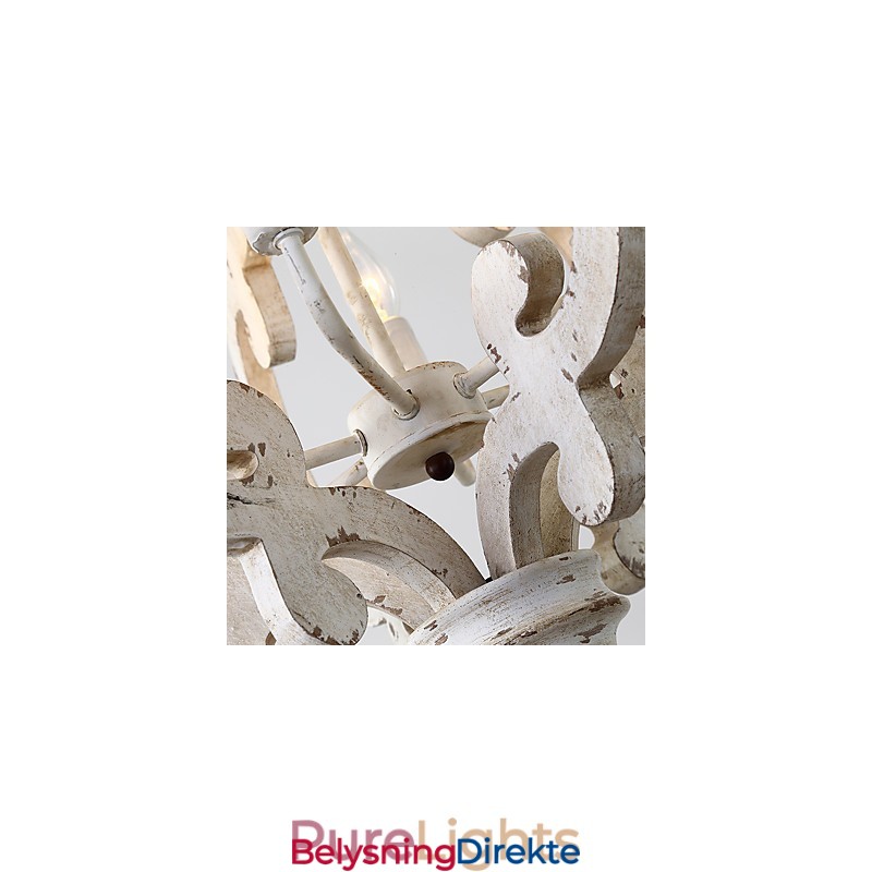 Vintage Maleri-Funksjon Mini-Stil Tre-Bambus Lysekronelampe Dekorer Pendellampe