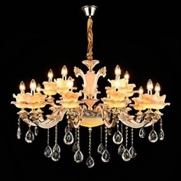 Pendellampe Sinklegering Funksjon For Krystall Mini Stil Metall Innendørs Butikker 15 Pærer