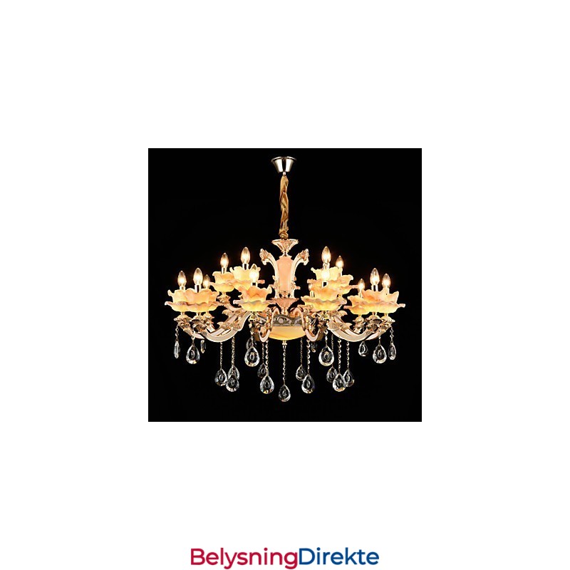 Pendellampe Sinklegering Funksjon For Krystall Mini Stil Metall Innendørs Butikker 15 Pærer