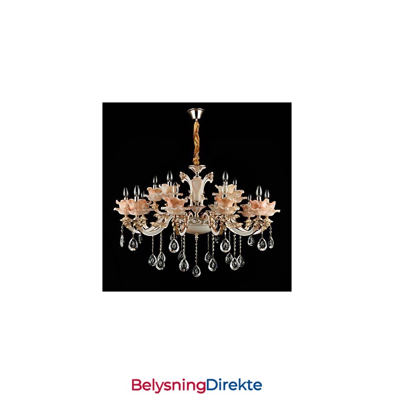 Pendellampe Sinklegering Funksjon For Krystall Mini Stil Metall Innendørs Butikker 15 Pærer