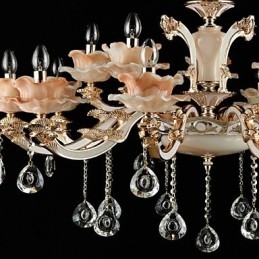 Pendellampe Sinklegering Funksjon For Krystall Mini Stil Metall Innendørs Butikker 15 Pærer