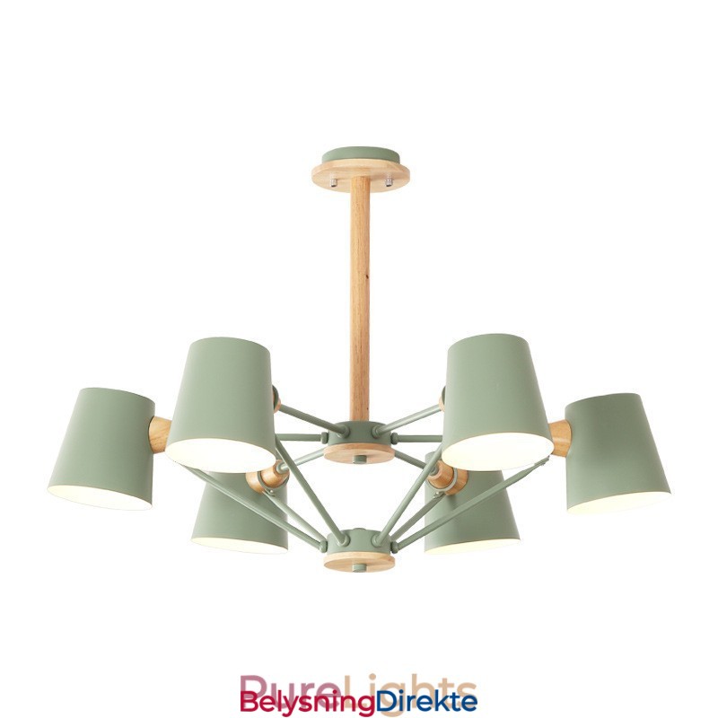 Flerfarget Makrontre Vintagemaleri Metalllysekrone