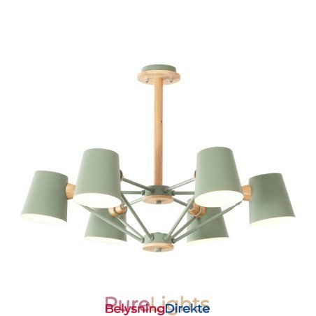 Flerfarget Makrontre Vintagemaleri Metalllysekrone