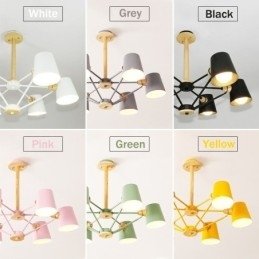 Flerfarget Makrontre Vintagemaleri Metalllysekrone