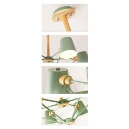 Flerfarget Makrontre Vintagemaleri Metalllysekrone