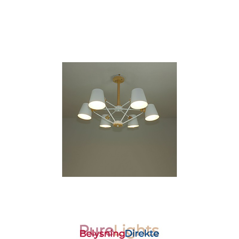 Flerfarget Makrontre Vintagemaleri Metalllysekrone