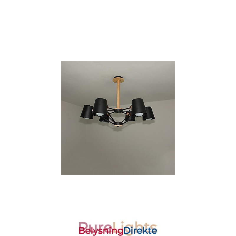 Flerfarget Makrontre Vintagemaleri Metalllysekrone