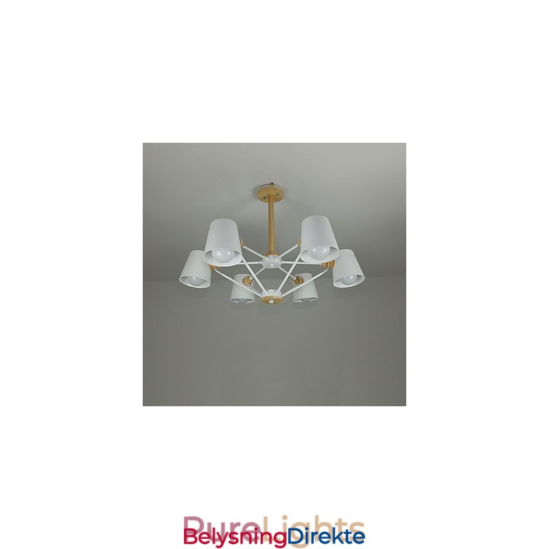 Flerfarget Makrontre Vintagemaleri Metalllysekrone