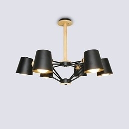 Flerfarget Makrontre Vintagemaleri Metalllysekrone