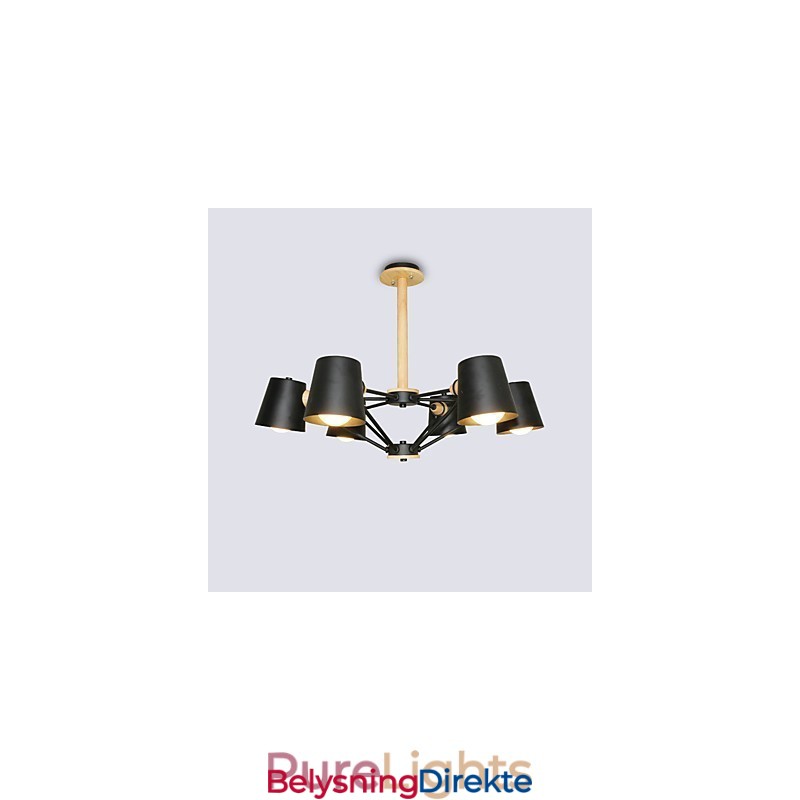 Flerfarget Makrontre Vintagemaleri Metalllysekrone