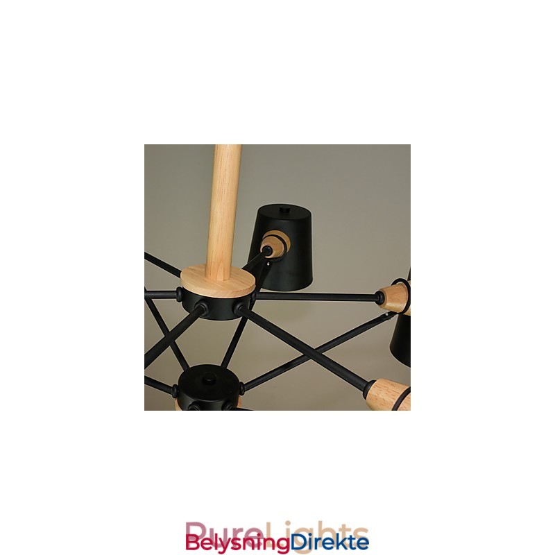 Flerfarget Makrontre Vintagemaleri Metalllysekrone