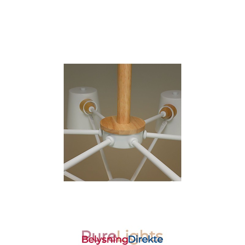 Flerfarget Makrontre Vintagemaleri Metalllysekrone