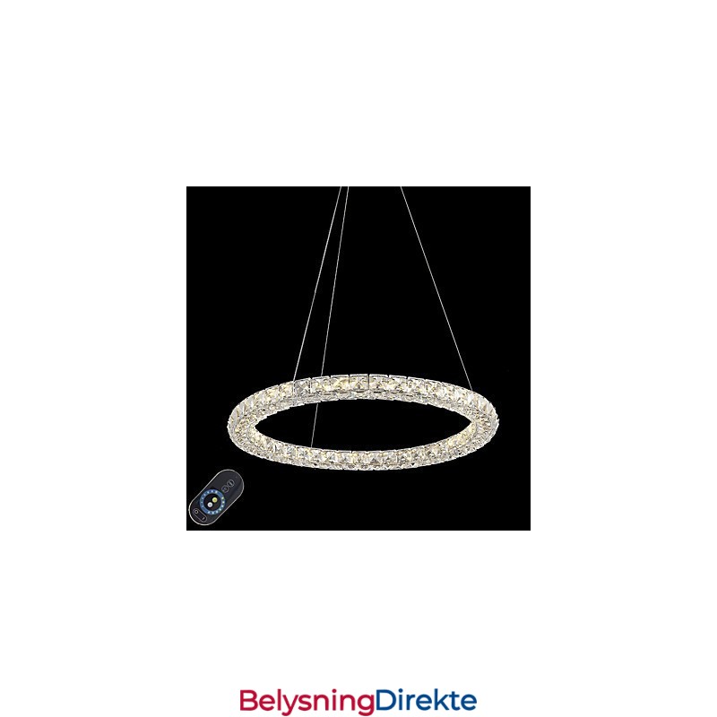 Moderne Ringkrystall Taklampe Krystall Lysekrone Innendørsbelysning Lamper Armaturer Dimbar Med Fjernkontroll