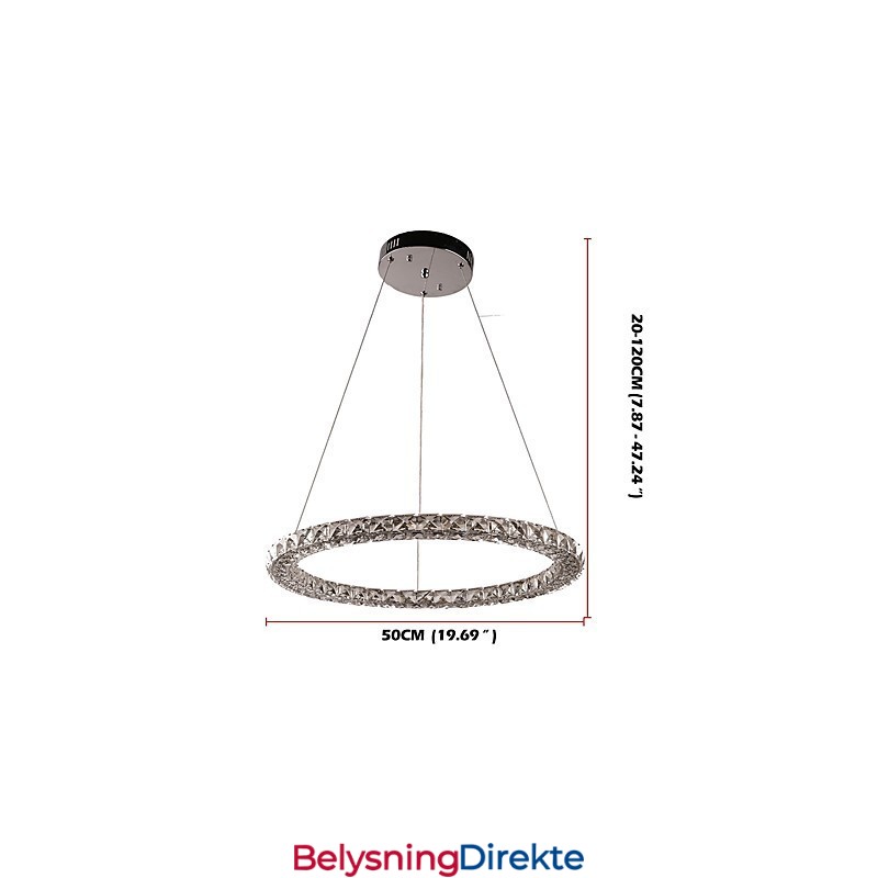 Moderne Ringkrystall Taklampe Krystall Lysekrone Innendørsbelysning Lamper Armaturer Dimbar Med Fjernkontroll