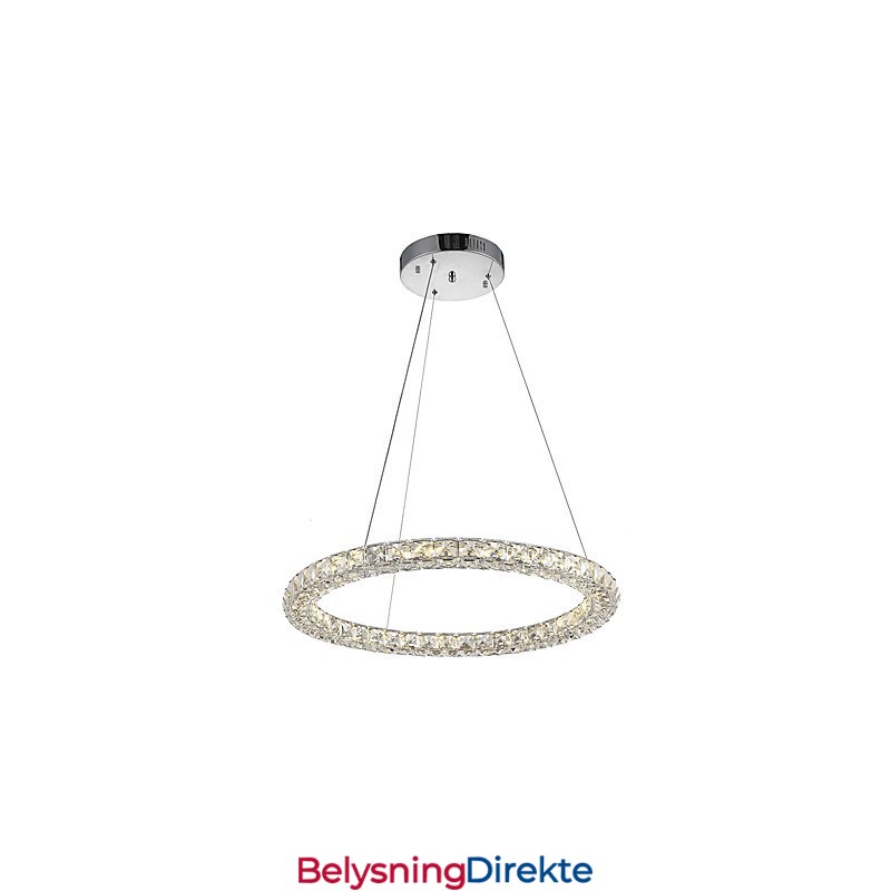 Moderne Ringkrystall Taklampe Krystall Lysekrone Innendørsbelysning Lamper Armaturer Dimbar Med Fjernkontroll