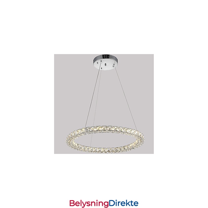 Moderne Ringkrystall Taklampe Krystall Lysekrone Innendørsbelysning Lamper Armaturer Dimbar Med Fjernkontroll