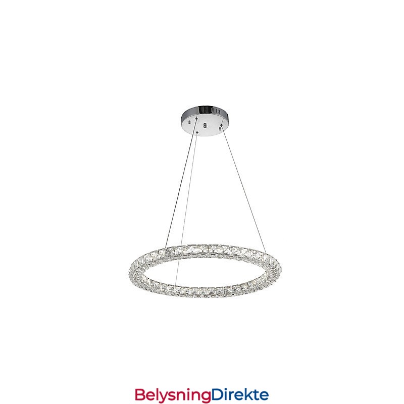 Moderne Ringkrystall Taklampe Krystall Lysekrone Innendørsbelysning Lamper Armaturer Dimbar Med Fjernkontroll