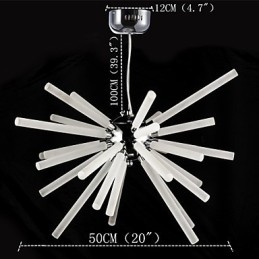 Globe Chrome-Funksjon For Krystallmetalllysekrone