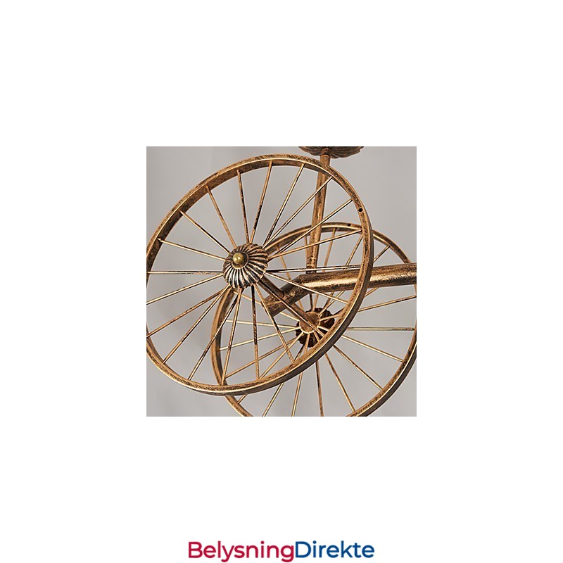 Rustikk Hytte Vintage Retro Country Globe Maleri Feature For Mini Style Designers Metalllysekrone