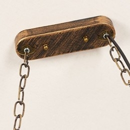 Rustikk Hytte Vintage Retro Country Globe Maleri Feature For Mini Style Designers Metalllysekrone